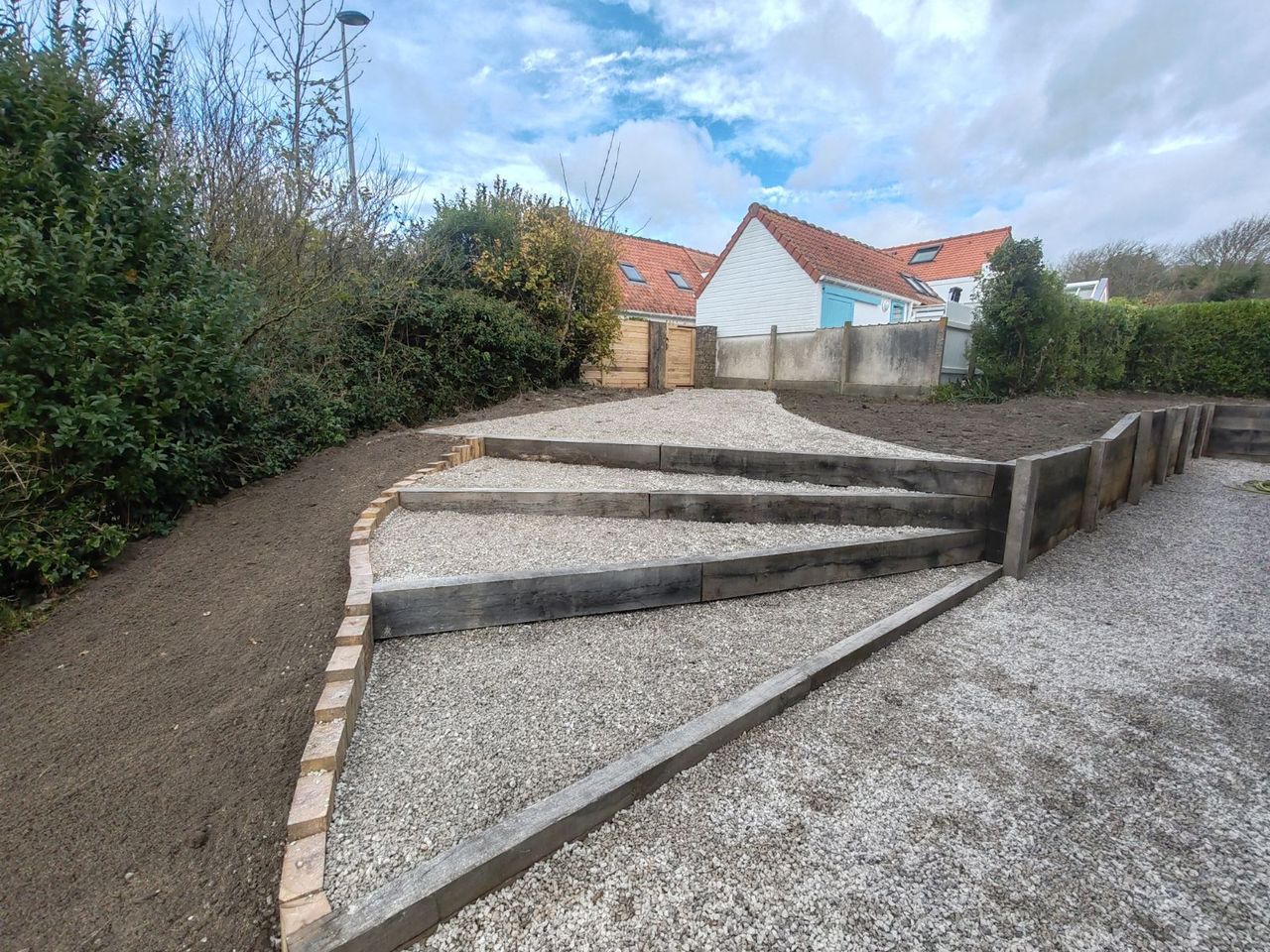 Une construction d'escalier