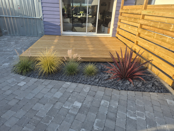 Une terrasse et des plantes