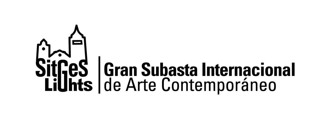 Logotipo de Sitges Llums y la Gran Subasta Internacional de Arte Contemporáneo.