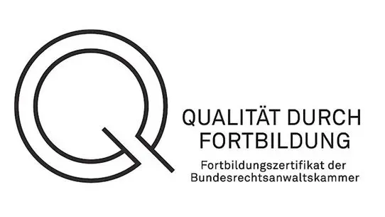 Rechtsanwältin Dorota Plätzer – Qualität durch Fortbildung Logo