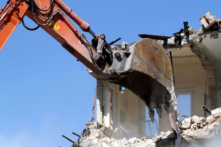 Des travaux de démolition