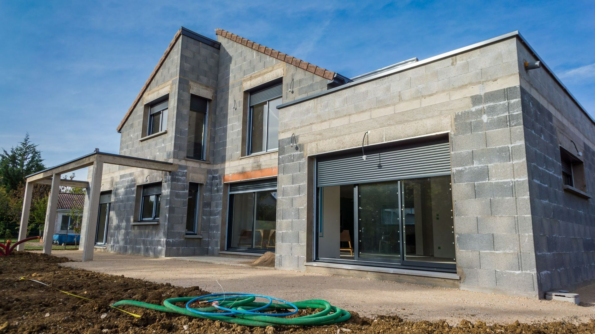 Construction d'une maison moderne