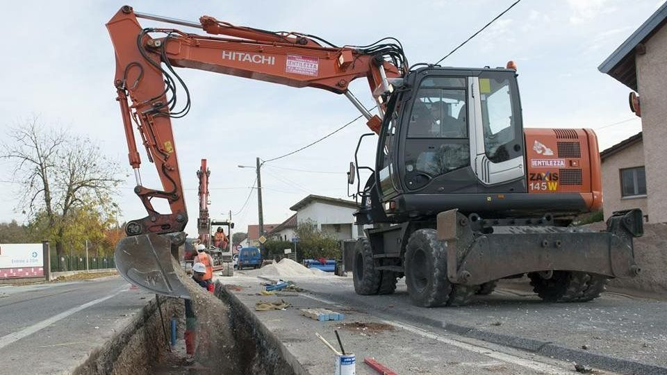 Tranchée pour un raccordement au tout à l'égout