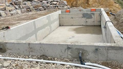 Création d'une piscine en béton