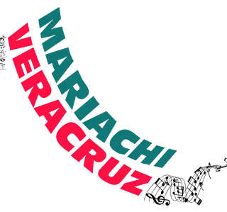 Un logotipo para Veracruz con notas musicales.