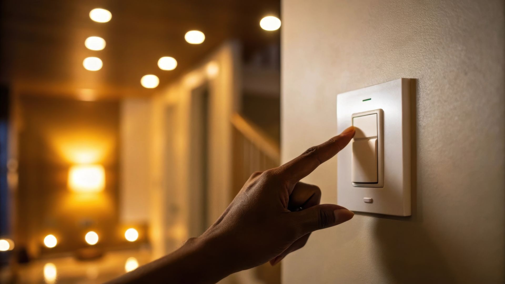 Intérieur éclairé avec des lignes d'ampoules intégrées au plafond