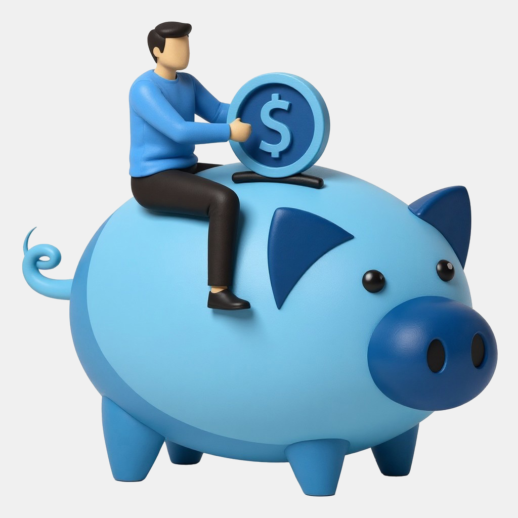 Un euro sur une main.