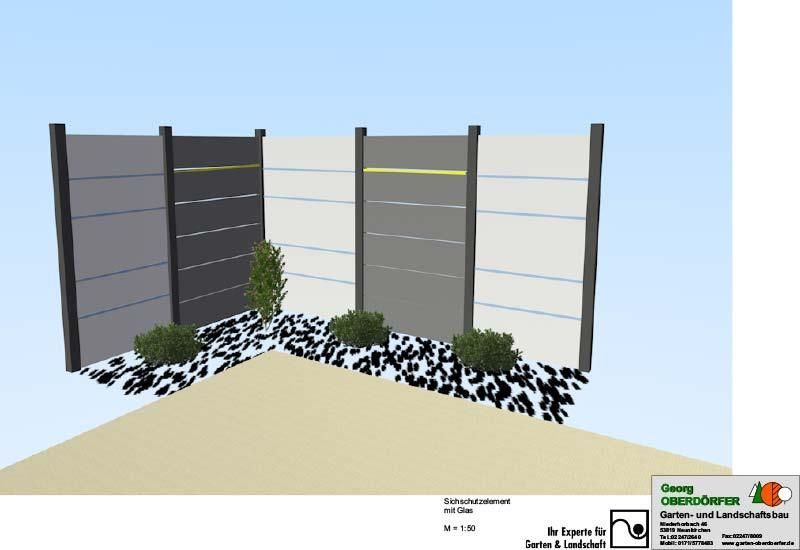 Eine Zeichnung eines Zauns mit einem blauen Himmel im Hintergrund