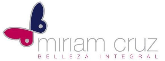 El logotipo de Miriam Cruz Beauty está integrado con una mariposa.