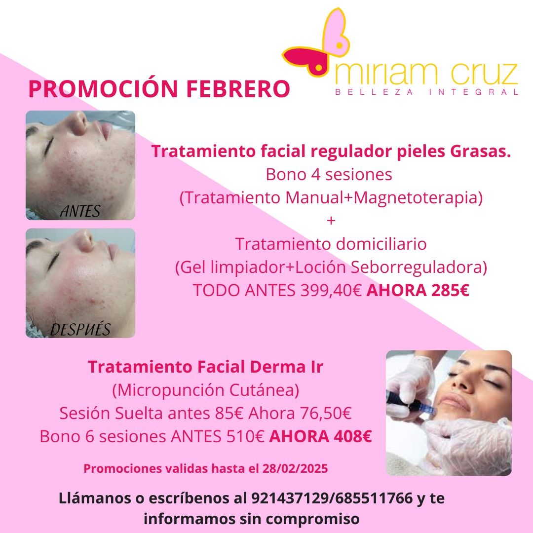 Un anuncio de un tratamiento facial llamado tratamiento facial derma ir