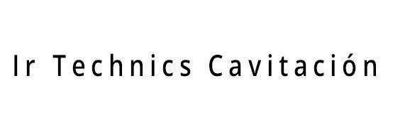 Un logotipo en blanco y negro para IR Technics Cavitación.