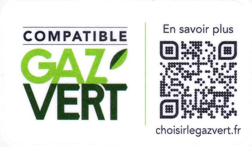 Logo compatible Gaz'Vert avec un QR code