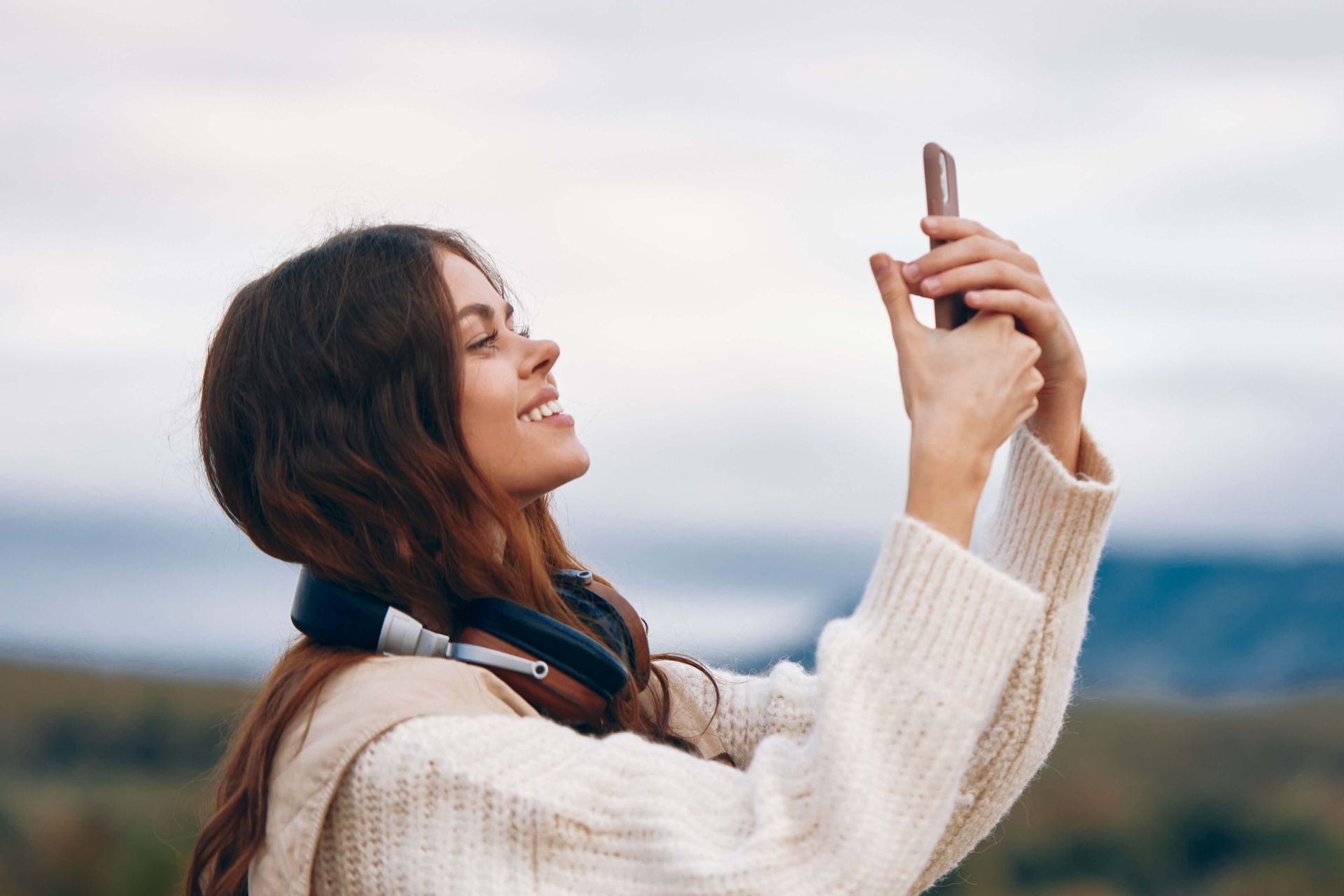 Travel Influencers taking a selfie.