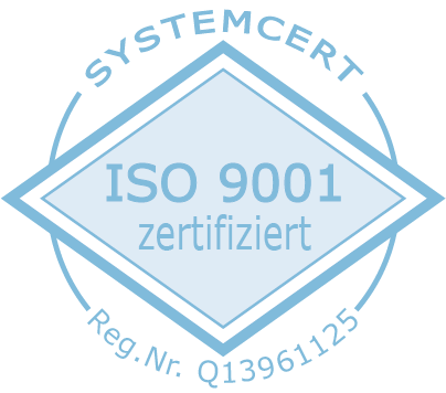 Zertifizierungen nach DIN ISO 9001:2015 für unseren Standort Lauf an der Pegnitz