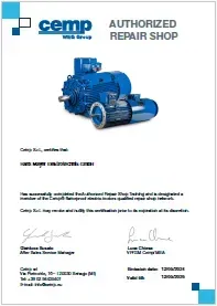 Autorisierte CEMP-Motoren-Reparaturwerkstatt