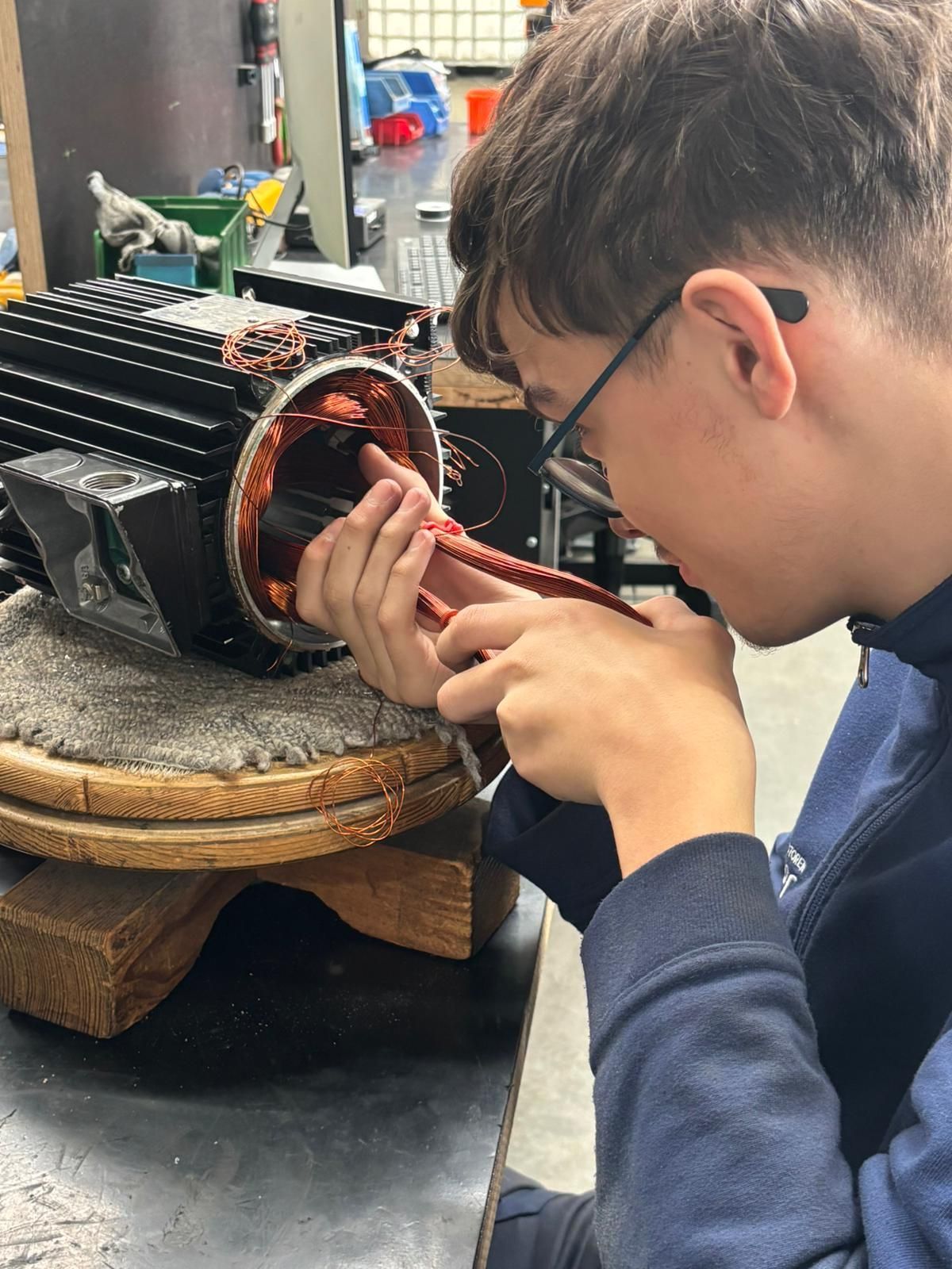 Messung der Temperatur eines Elektromotors