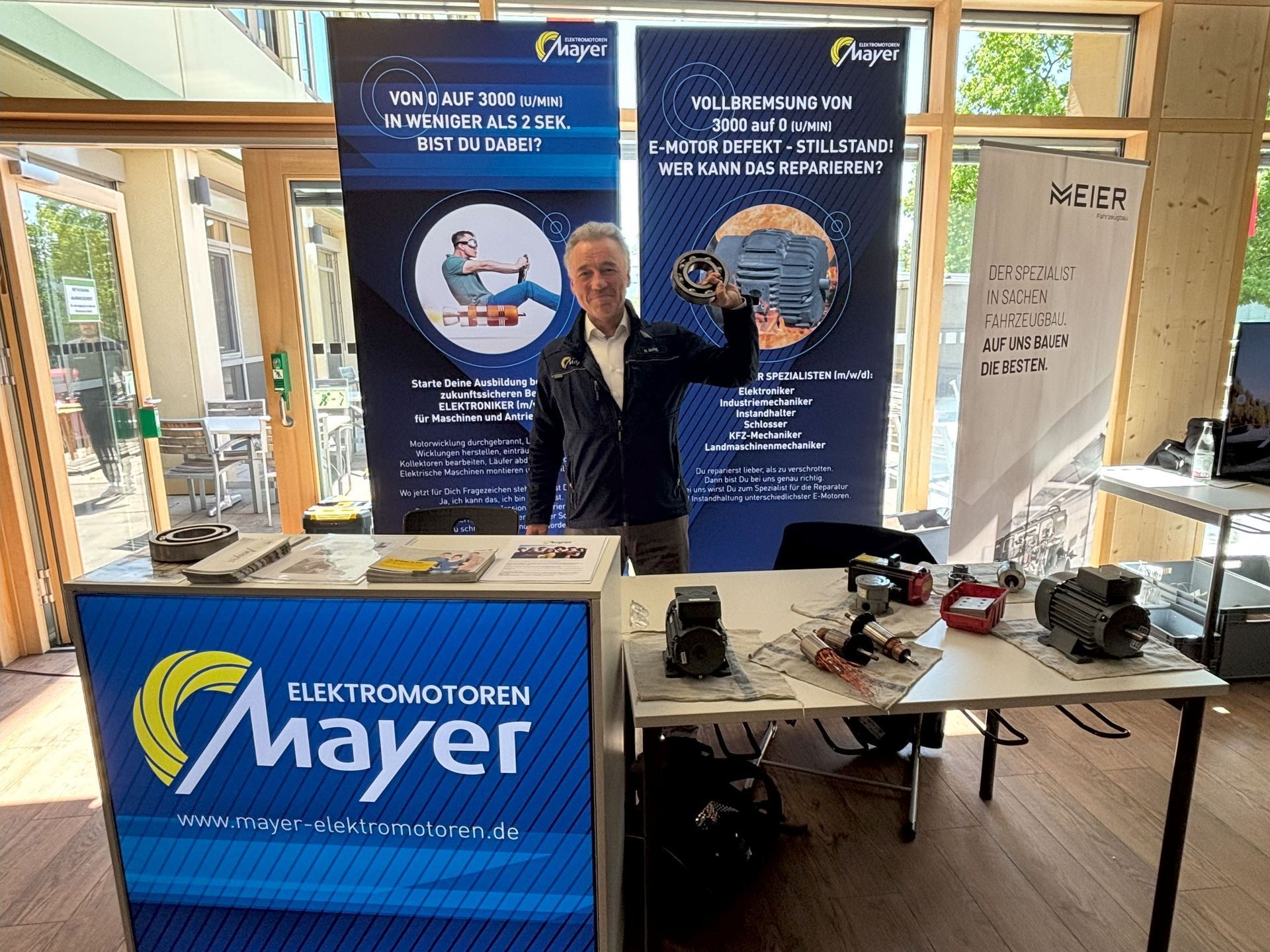 Mayer Elektromotoren auf dem Laufer Ausbildungsmesse