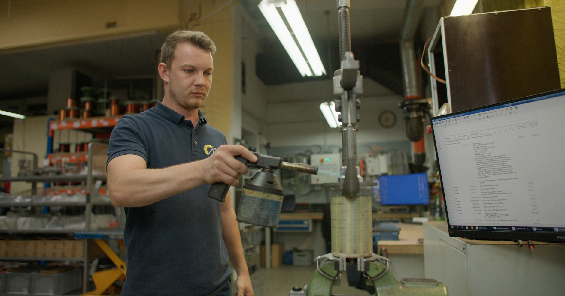 Messung der Temperatur eines Elektromotors