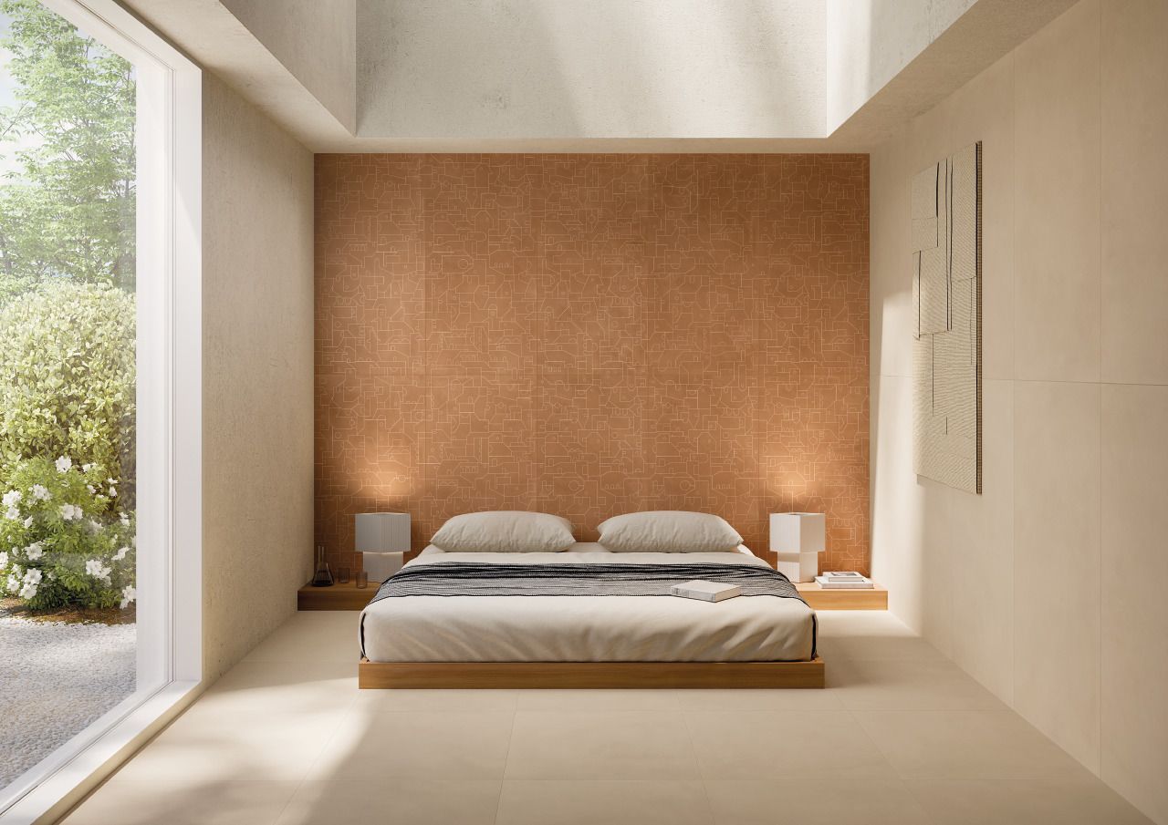 Carreaux de ciment dans une chambre
