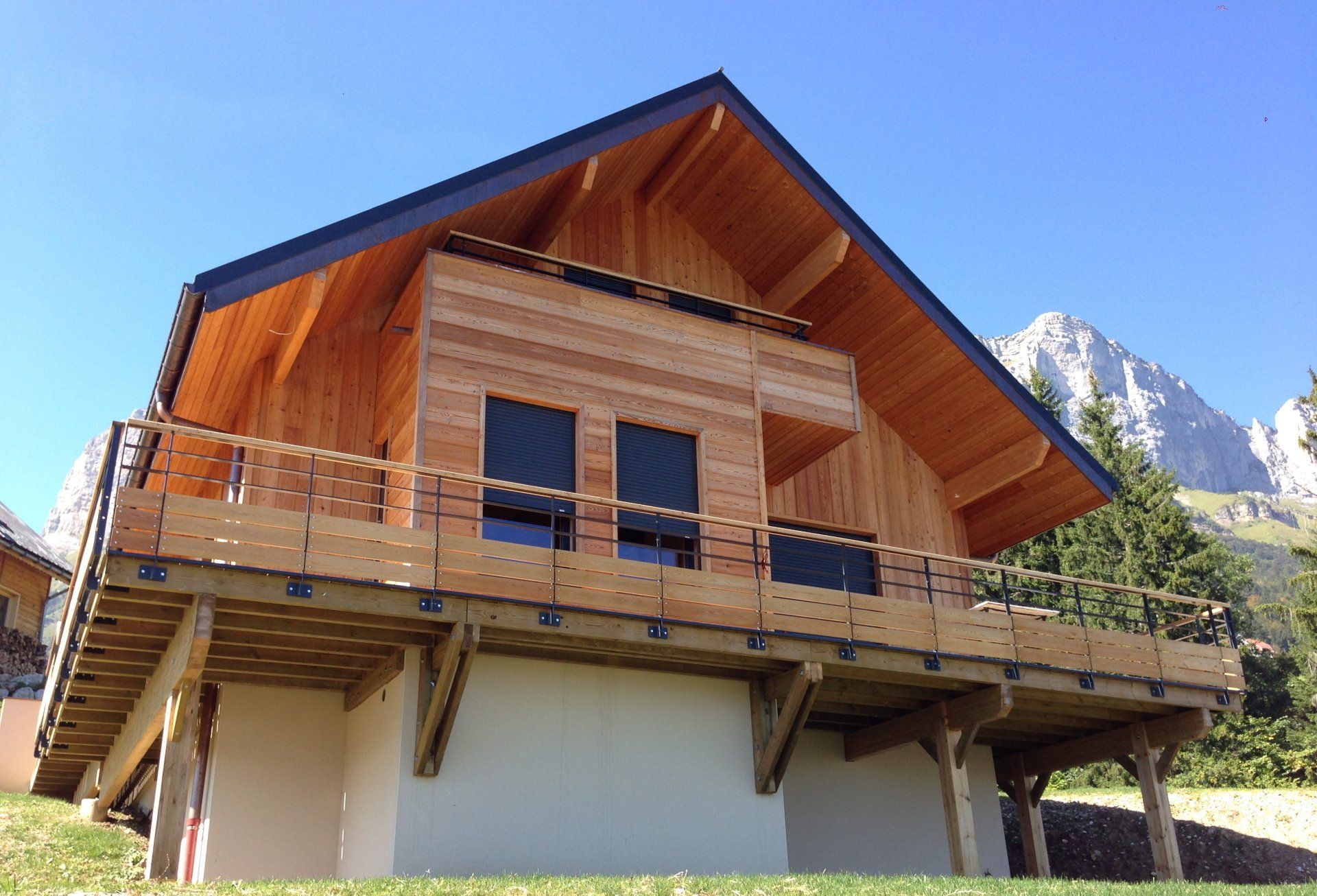 Ossature bois et bardage douglas