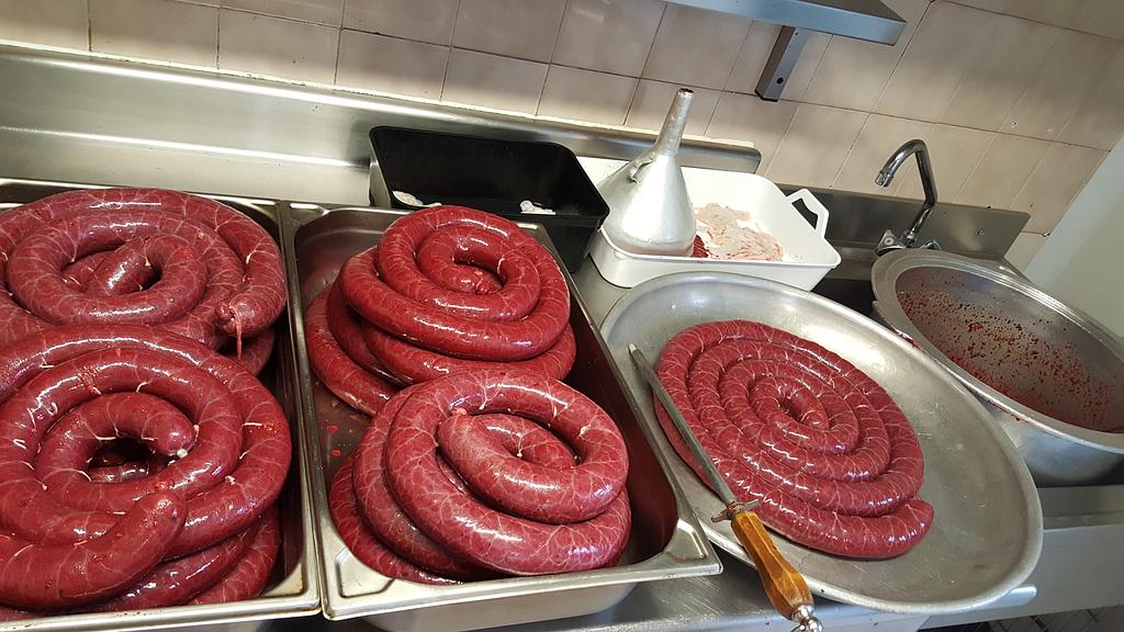 Préparation du boudin