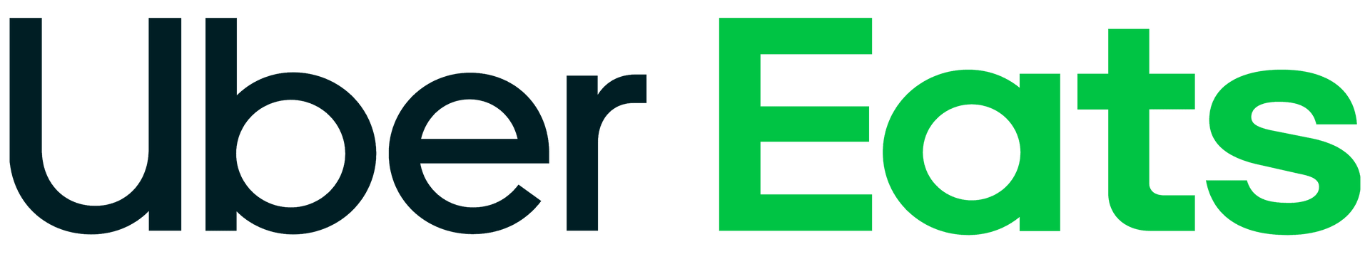 Logotipo de Uber Eats en negro y verde.