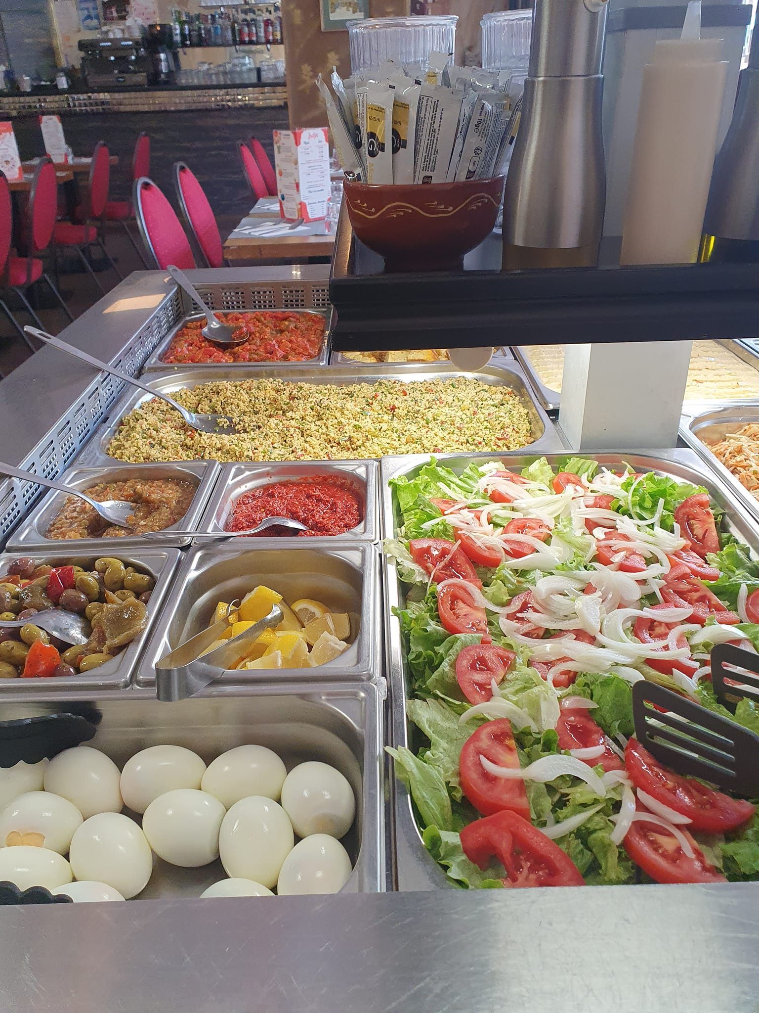 Les entrées, buffet à volonté