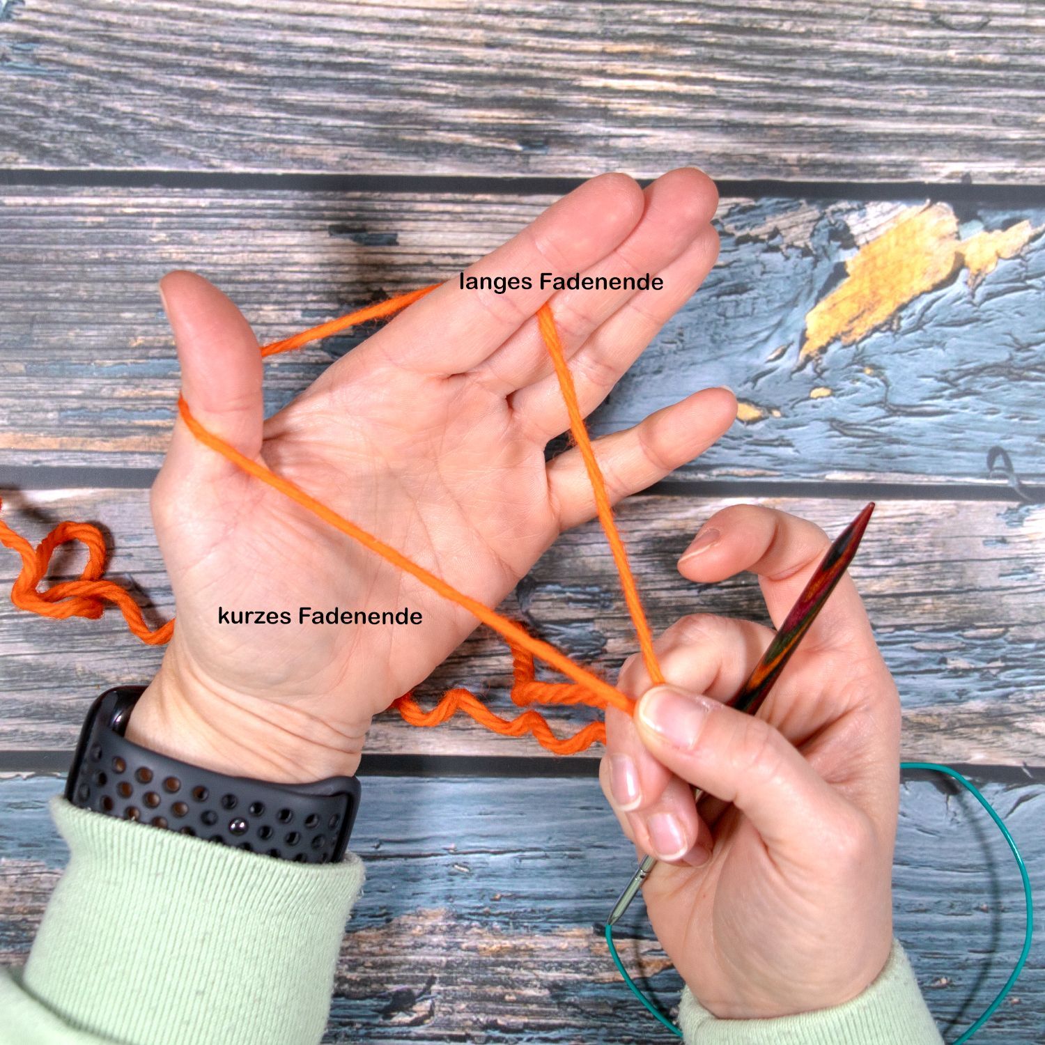 Fadenhaltung Kreuzanschlag 1