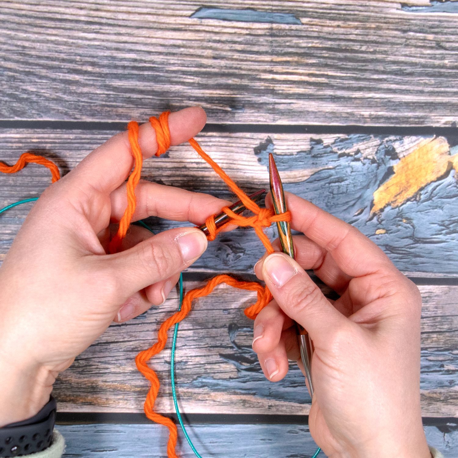 linke Masche ital. Maschenanschlag 2