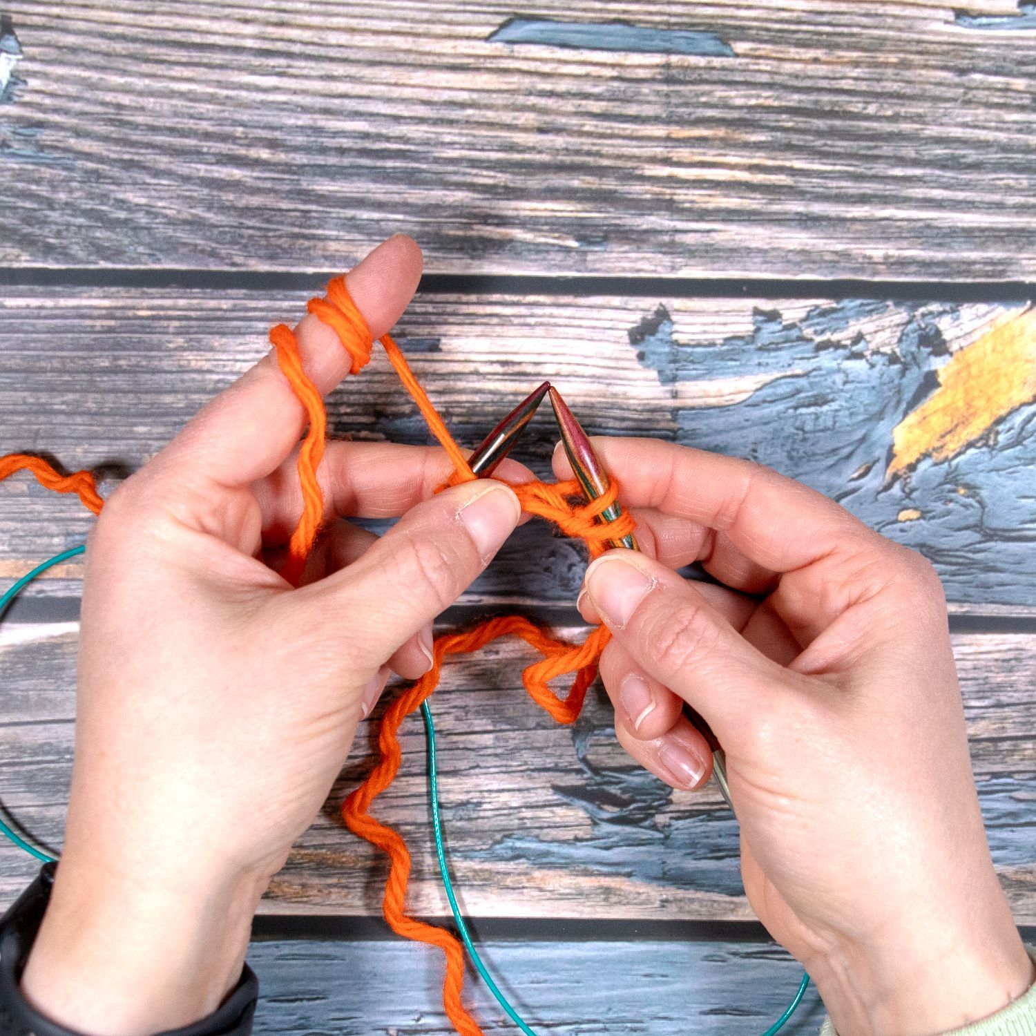 ital. Maschenanschlag Rückreihe online Tutorial Bild 4