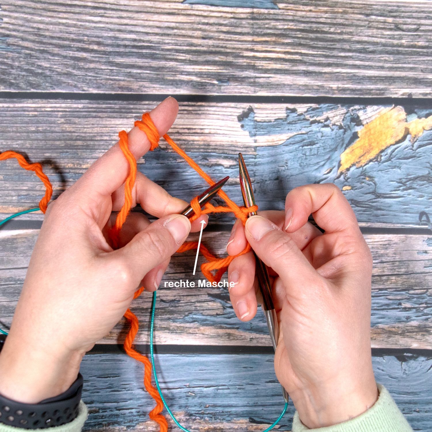 rechte Maschen stricken ital. Maschenanschlag