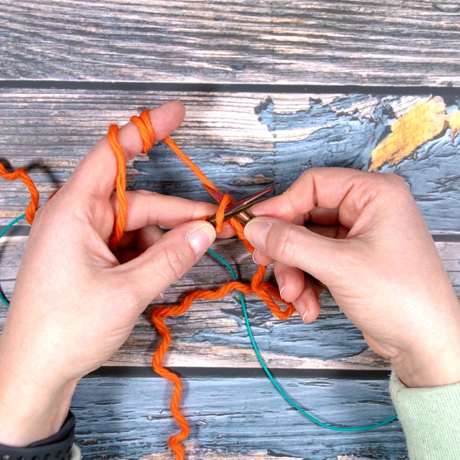 verschränkt abstricken