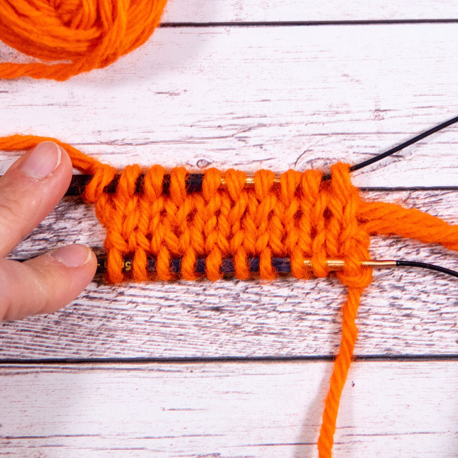 provisorischer Maschenanschlag online Tutorial Bild 19