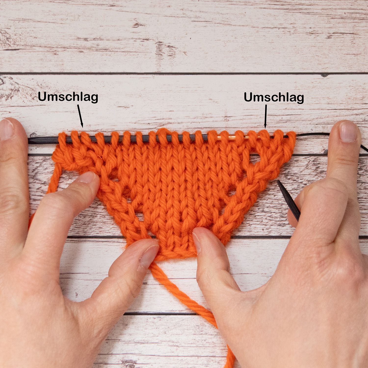 Tutorial Zunahme durch Umschlag mit Loch Bild 3