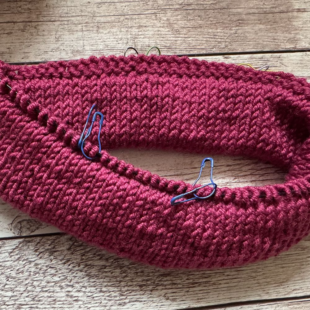 doppeltes Bündchen mit Markierer