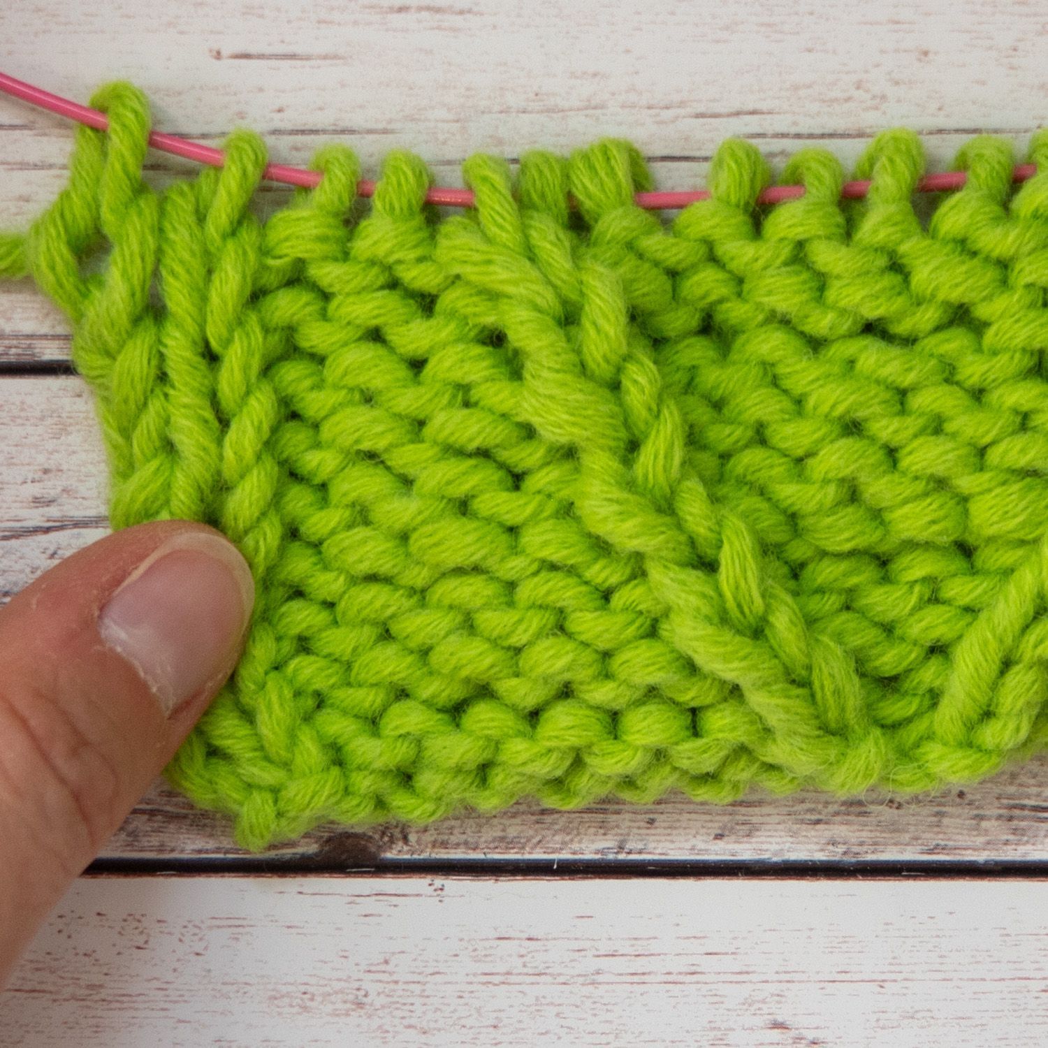 Tutorial 1/1 LPC verzopfen von zwei Maschen ohne zusätzliche Nadel