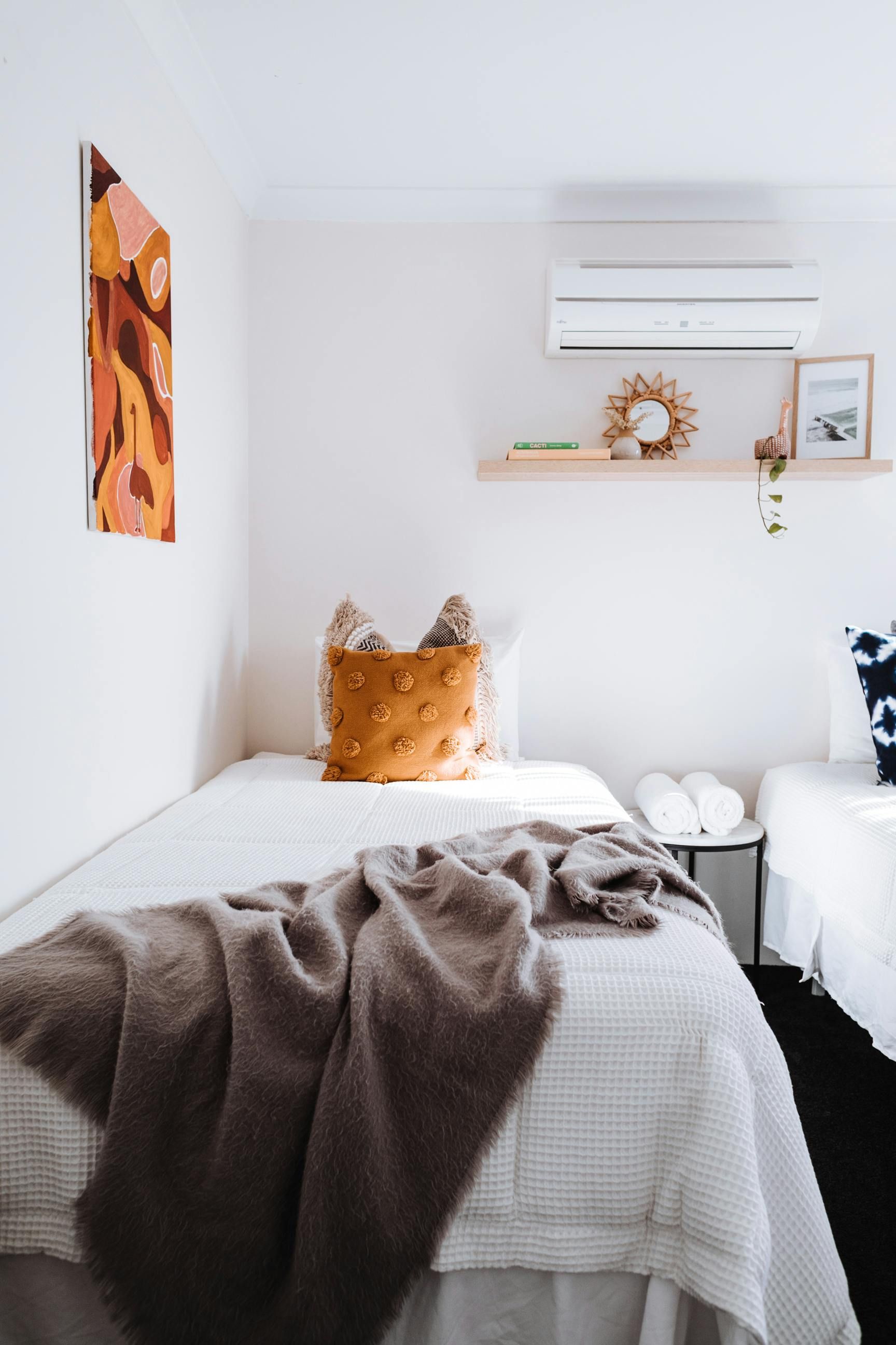 Une vue d'une chambre bien climatisée