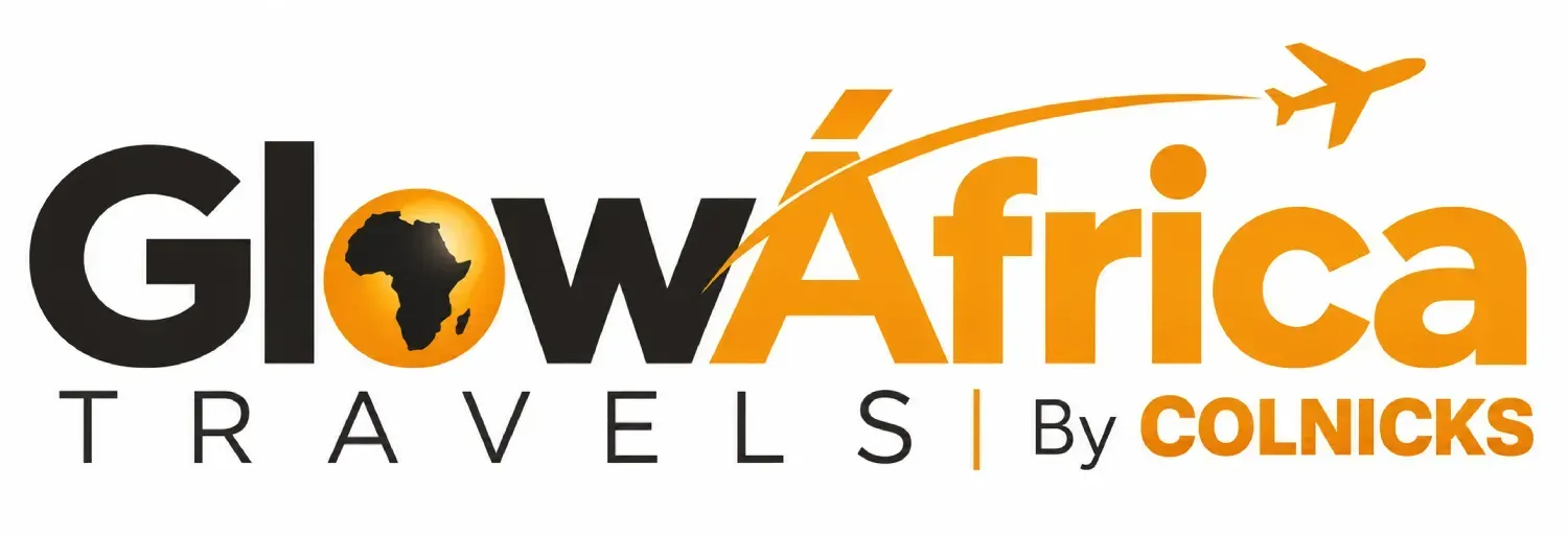 Logotipo Glow África Travels By Colnicks