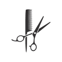 Icon Person mit Schere und Kamm