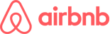 A red airbnb logo on a white background.