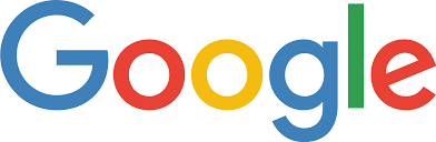 A colorful google logo on a white background