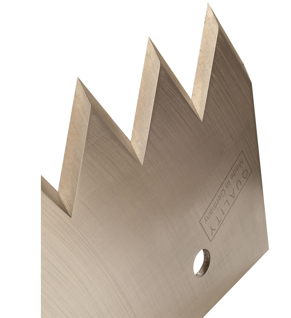 Trennmesser zur Vliesstofftrennung (Verzahnungsdetails)