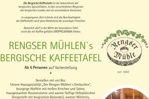 A poster for rengser muhlen 's belgische kaffeetafel