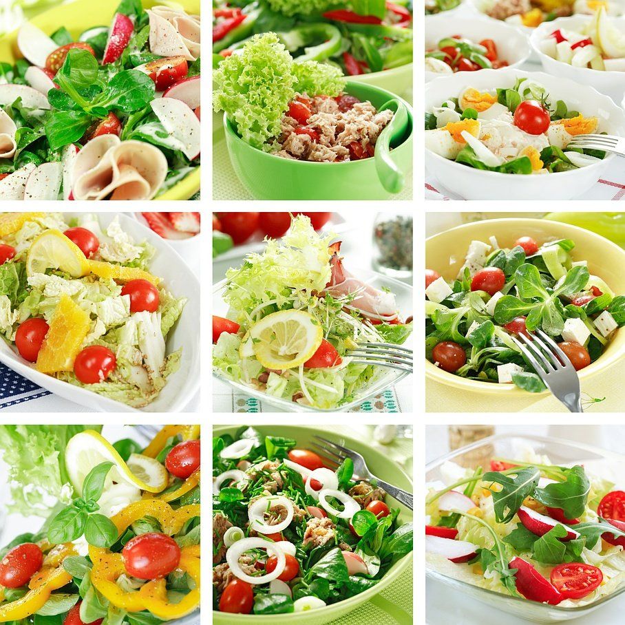 Choisissez des salades diverses au Restaurant La Source 92