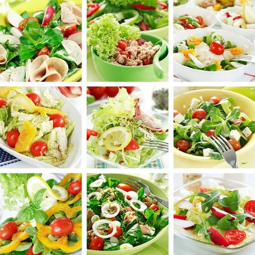 Choisissez des salades diverses au Restaurant La Source 92