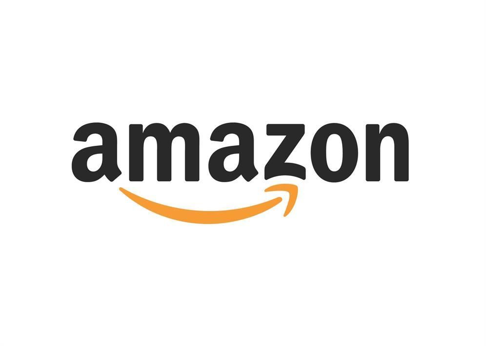El logotipo de Amazon es negro y naranja con una flecha sonriente.
