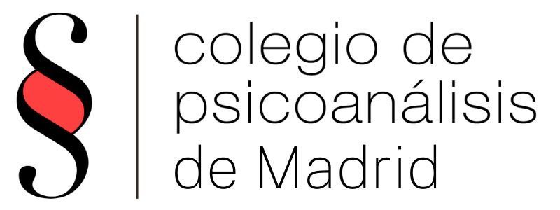 Logo of Colegio de Psicoanálisis de Madrid, featuring a red and black paragraph symbol.