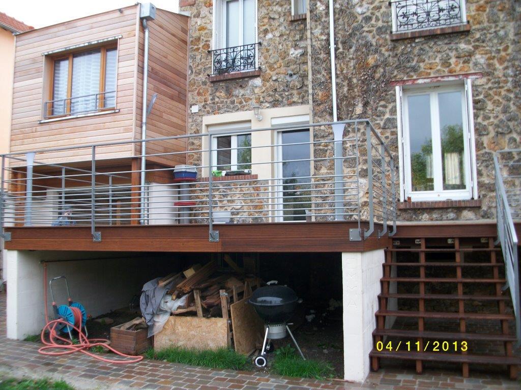 Rambarde de terrasse en aluminium