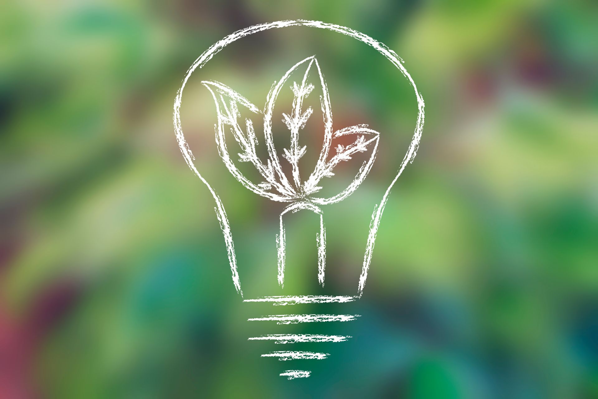 Dessin d'une ampoule avec des feuilles