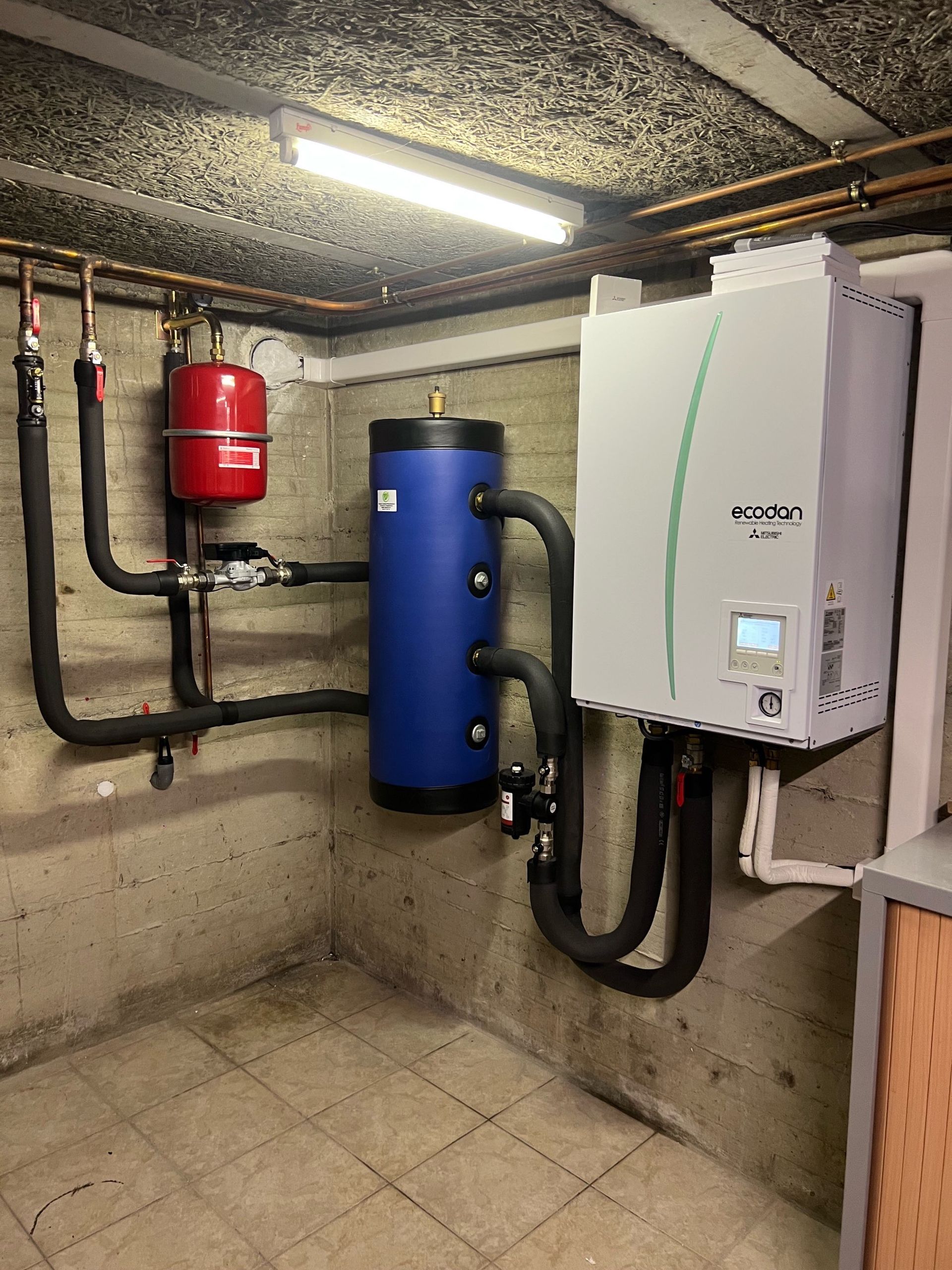 PAC air-eau dans un sous-sol